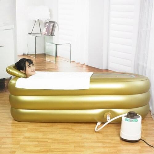 Seniors Portable Bathtub Large Pump Spa Bath Steam Portable Bathtubs Detox Sauna Bad Volwassenen Bathroom Products EH60PB
