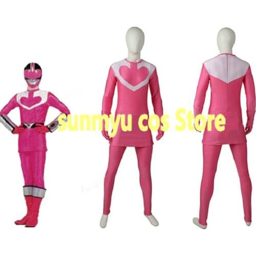 Mirai Sentai Timeranger Time Pink Cosplay Costume Custom Size Customize Halloween