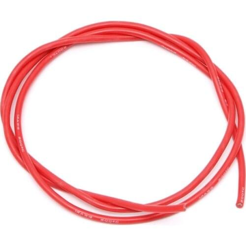 1 Meter Heat-Resistant Cable Soft Silicone Wire 8AWG 10 12 14 16 18 20 22 24 26 28 30AWG Ingle Diameter 0.08mm Silicone Cable