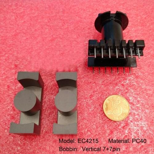 Vertical transformer frame ER4215 EC42 7+7pin TDK TDG ferrite core PC40 transformer bobbin soft magnetic core