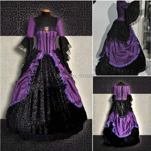 Victorian Corset Gothic/Civil War Southern Belle Ball Gown Dress Halloween dresses US 4-16 R-384
