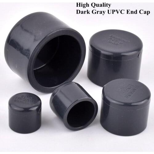 1 Piece ID.20~160mm Dark Gray UPVC End Cap Joint Aquarium Tank Water Pipe Connector PVC Plug Watering Irrigation Socket Joints