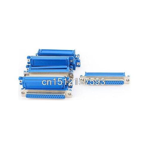 10Pcs 37 Pin D-SUB DB37 Female IDC Flat Ribbon Cable Connector Adapter Blue