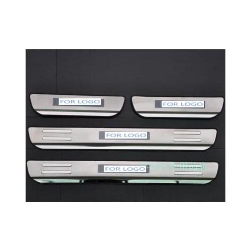 Accessories fit for Mitsubishi LancerEX Outlander 2013-2018 LED Stainless Door Scuff Sill Plate Entry Panel Cover Trim