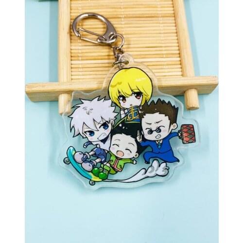 Anime HUNTER X HUNTER Killua Irumi Hisoka Acrylic Pendant Figure Keychain Keyring Collection Model Toy Gifts Cosplay