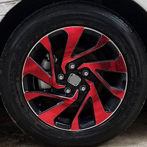 Car Wheel Hub Sticker frame trim for Honda CIVIC 2016 2017 2018 car styling decoration wheel stickers decals auto Accessories