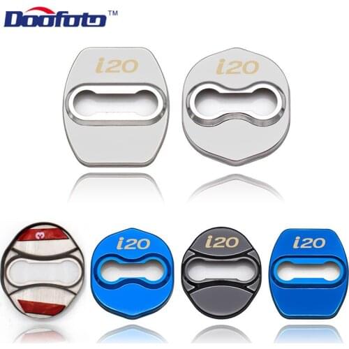 Car Styling Sticker Lock Decor Accessories Buckles Fit For Hyundai I20 IX35 For Kia Auto Stainless Steel Door Lock Cover
