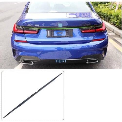 For BMW 3 Series 2020 2021 Carbon fibre 1pc Rear Trunk Lid Tailgate Cover Trim Hatch Door Handle Molding Garnish Strip Styling
