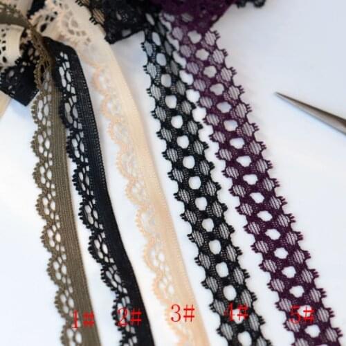 10 Meters/lot 5 Colors Stretch Lace Ribbon Elastic Lace Embroidered Trimmings Sewing Supplies For Clothing Underwear Lingerie