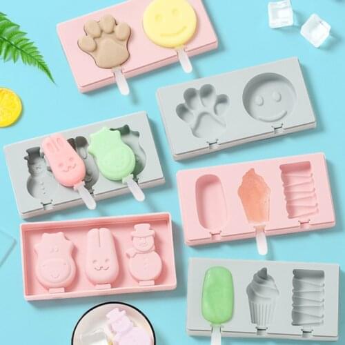 Popsicle mold homemade ice cream ice cream popsicle grinding type quick-frozen food grade silicone ice cube box