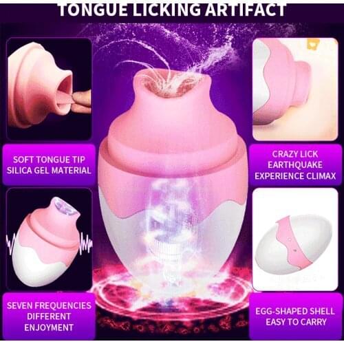 FX Sex Toy Oral Clitoris Tongue Massage Vibrator Breast Clitoral Stimulator Adult Female Sex Nipple Suction Cup