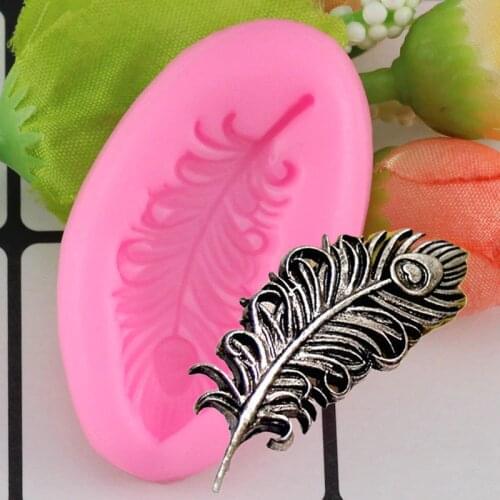 Mujiang DIY Feather Cupcake Silicone Mold Sugarcraft Fondant Cake Decorating Tools Candy Clay Chocolate Gumpaste Moulds