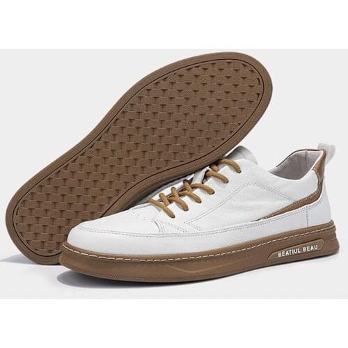 Mens summer sneakers, white flat-bottomed sports casual shoes, breathable and comfortable white shoes men shoes sneakers