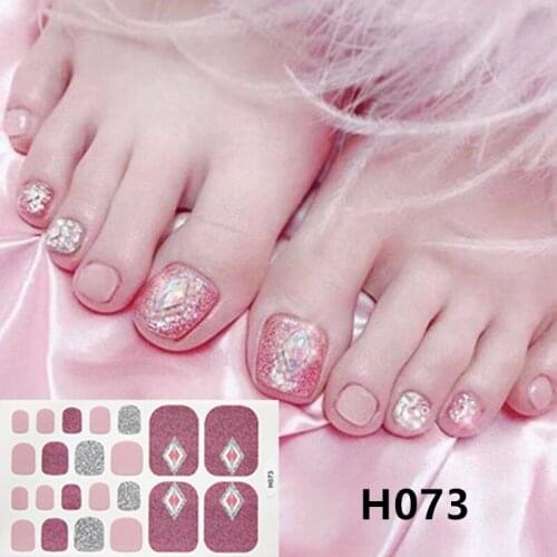 22tips / Sheets Nail Stickers 3D Nail Art Decoration Decal Glue Transfer Self Adhesive Water Sticker Art Manicure Tool