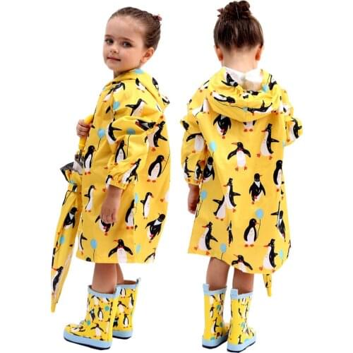 Waterproof Windproof Children Raincoats Baby Boys Girls Poncho For 2-8 Years Old