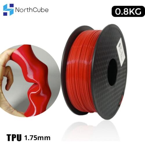 3D Printing Filament TPU Flexible Filament TPU Filament Plastic for 3D Printer 1.75mm Printing Materials Gray Black Red Color