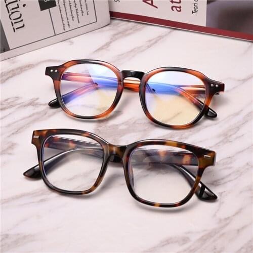 Rockjoy Computer Glasses Male Women Anti Blue Light Eyeglasses Frames Men Plain Spectacles for Prescription Optical Reading Lens