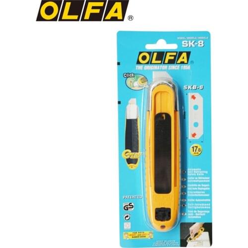 OLFA imported from Japan SK series cutting automatic retractable safe working knife SK-8