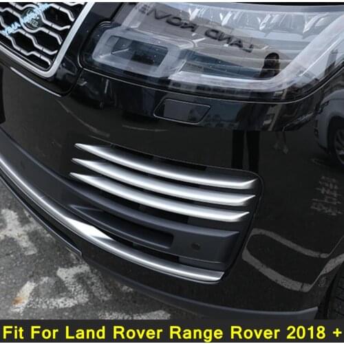 Car Front Fog Light Eyelid Decoration Cover Trim Strips Stickers Fit For Land Rover Range Rover 2018 - 2021 ABS Exterior Parts
