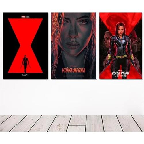 2021 Movie Posters Black Widow Poster Marvel Superhero Canvas Painting And Print Disney Film Wall Art Girl Picture Home Decor