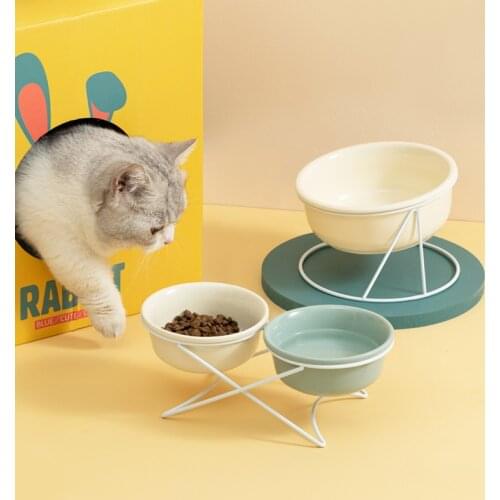 Drinking Bowls for Dog Animals Feeding Container Storage Cat Ceramic Feeder Drinker Food Elevated Best Selling Pet Supplies