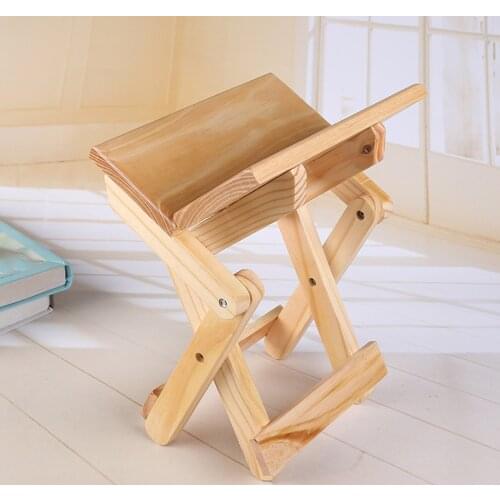 Portable Fold Wood Stool Heavy Duty Fishing Chair Seat for Garden Beach Camping Picnic