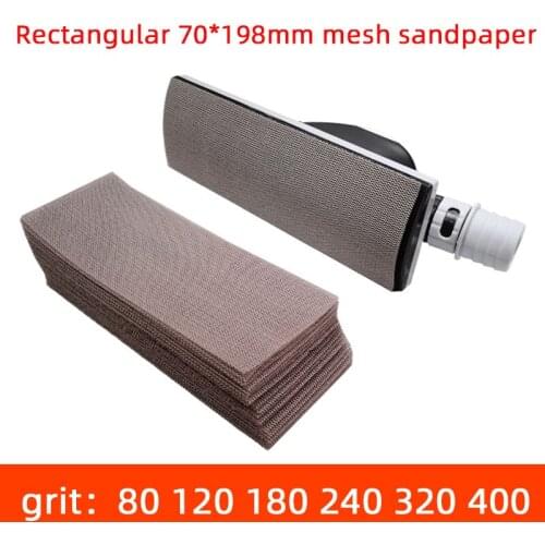 Rectangular Dry Sanding Mesh Sand 70/198 Hand-planed Flocking Sandpaper Suitable For Mirka Sanding Machine