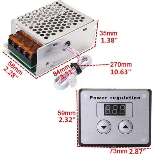 4000W 220V AC SCR Voltage Regulator Dimmer Electric Motor Speed Temperature Controller for Water Heater Small Motors