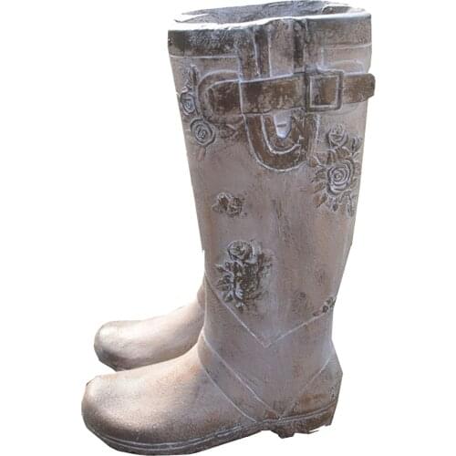 Retro Rain Boots Resin Garden Planter Flowerpot Living Room Garden Yard Ornaments