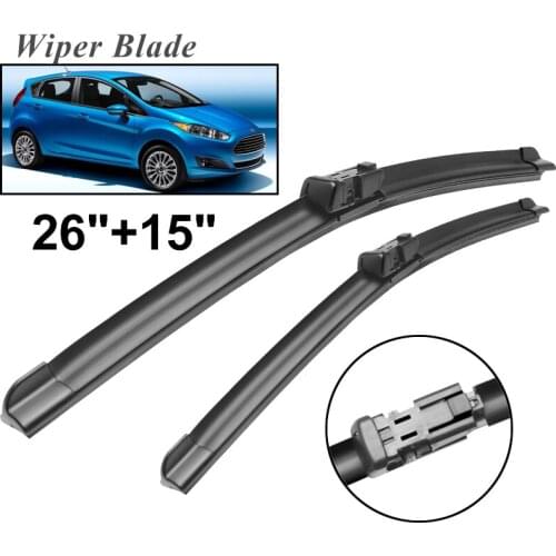 Okowiper RHD & LHD Front Wiper Blades For Ford Fiesta MK7 2009 - 2017 Windshield Windscreen Front Window 26"+15"