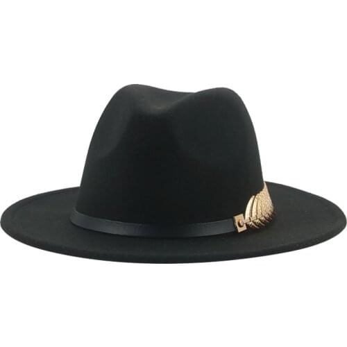 Fedora hats women winter autumn wool wide brim winter hats solid color with band belt Vintage red black camel men women hats new