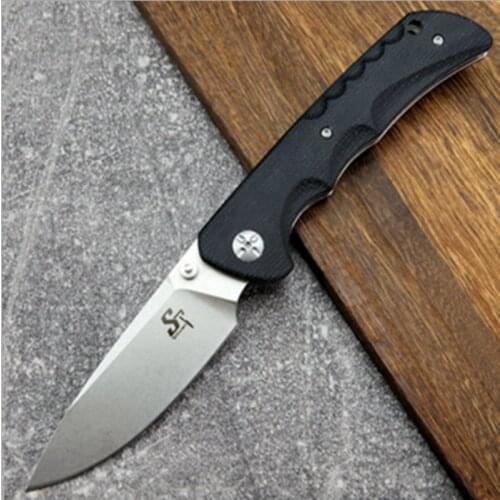 Eafengrow Sitivien ST110 Folding Real D2 Blade Micarta Pocket Survival Hunting Tactical AxisL Outdoor Kitchen EDC Camping Knife