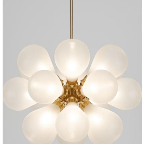 Postmodern Led Chandelier Simple Fashion Childrens Room Living Room Bedroom Model Room Designer Glass Chandelier Art Decor