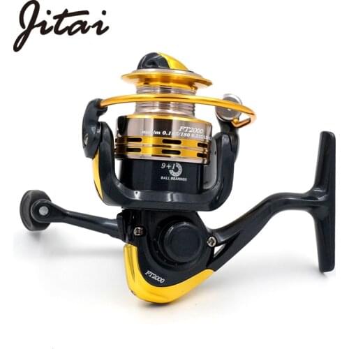 JITAI Spinning Reel Fishing Reel Metal 9+1BB CNC Aluminum Alloy Line Spool Gear Ratio 5.2:1 Right Or Left Hand Interchangeable