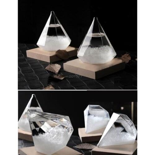 OOTDTY Droplet Heart star Storm Glass Bottle Weather Forecast Predictor Monitor Baromet