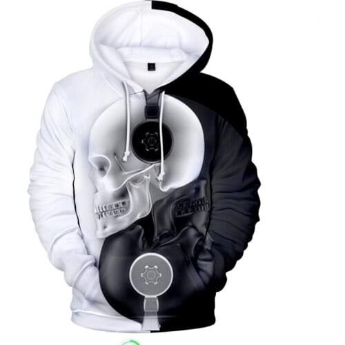 Mens Hoodies 3D Print Perspective Skeleton Hip Hop Hooded Sweatshirt Men/women Skeleton Halloween Harajuku Streetwear Clothing