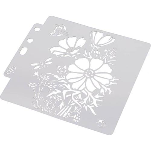 Flower Stencils Template Painting Scrapbooking Embossing Stamping Album Crafts