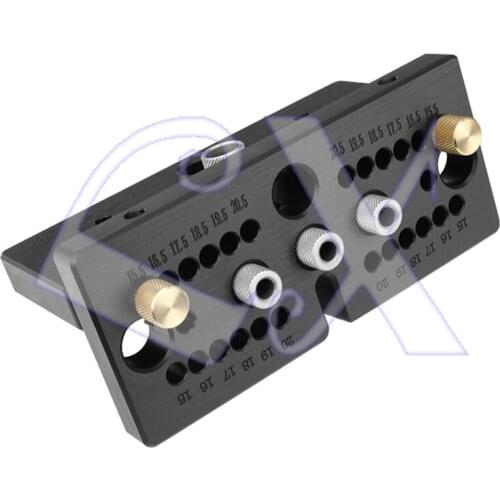 Three-In-One Punch Hole Opener Locator Round Dowel Woodworking Diy Tool