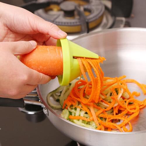 Funnel Shape Spiral Vegetable Shred Device Slicer Cooking Salad Carrot Rotate The Cutter Kitchen Accessories Gadget Tools
