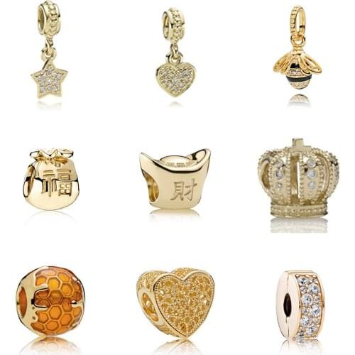 CHAMSS New Fashion Charm Gold Bead Beaded Queen Bee Necklace Pendant String Original Ladies Jewelry Recommended Gift