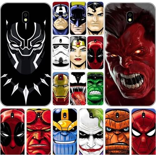 Hard Plastic Cute Drawing Fashion hero Phone Case For Samsung Galaxy J7 2017 SM-J730F J730F J730 J7 Pro 5.5" Case Cover Coque