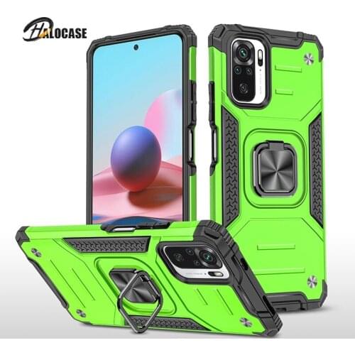 Cover Case for Redmi Note 10 Armor Shockproof Bumper Defender Car Holder Magnet Stand Phone Case for Xiaomi Redmi Note 10 Note10