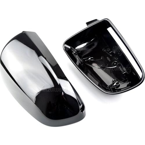 Black Side Wing Mirror Caps for Audi A3 S3 8P 8PA A4 B7 B6 A6 S6 4F C6 1:1 replacement covers (Glossy Pearl Black) Tuning