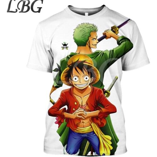 One piece luffy 3D Printed T-Shirt Men Summer Anime Casual T-Shirt Harajuku Style Short Sleeve Sweatshirt Unisex Running T-Shirt