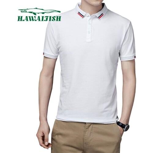 Hawaifish brand Polo shirt men 2021 summer new style casual mens camisetas high quality solid color half-sleeved trendy top