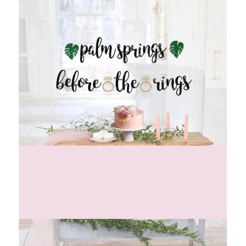 Personalised Bachelorette Banner, Palm Springs Before the Rings Banner, Bachelorette Banner, Custom Bridal Shower Banner