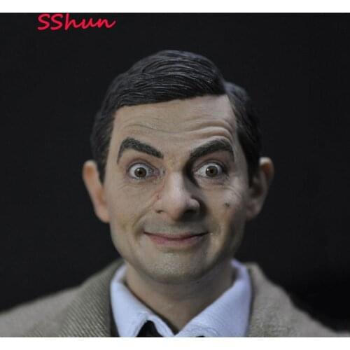 KM13-81 1/6 Scale Male Soldier Head Sculpt Mr. Bean Funny Head Sculpture Model Toys For 12'' Action Figure Body DIY Accessories