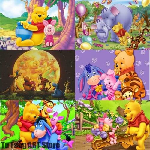Canvas Painting Disney Winnie The Pooh Posters and Prints Wall Art Room Decor Pictures Living Children Home Decoration Gift