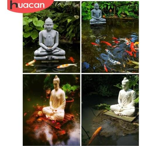 HUACAN Painting By Numbers Buddha Figure Wall Art Unique Gift Hand Painted On Canvas Picture By Numbers Religion For Living Room