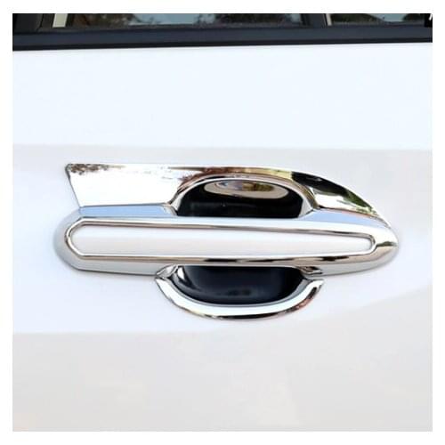 Carbon Fiber Printed For Toyota Rav4 RAV 4 2019-2021 Exterior Side Door Handle Cover Moulding Chrome Door Bowl Trim Frame Bezel